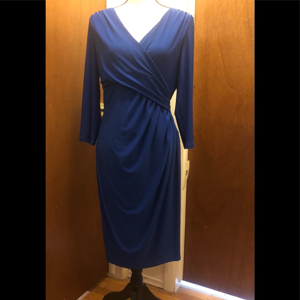 NWT- Ralph Lauren Sz 14 spring capri blue dress retail $134